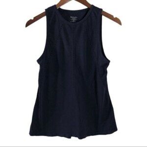 Athleta Foothill Tank Top Black Women’s Size XS Activewear Yoga Split Back